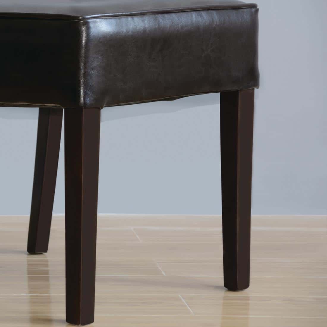 Bolero Chunky Faux Leather Chairs Dark Brown (Pack of 2) - Image 8