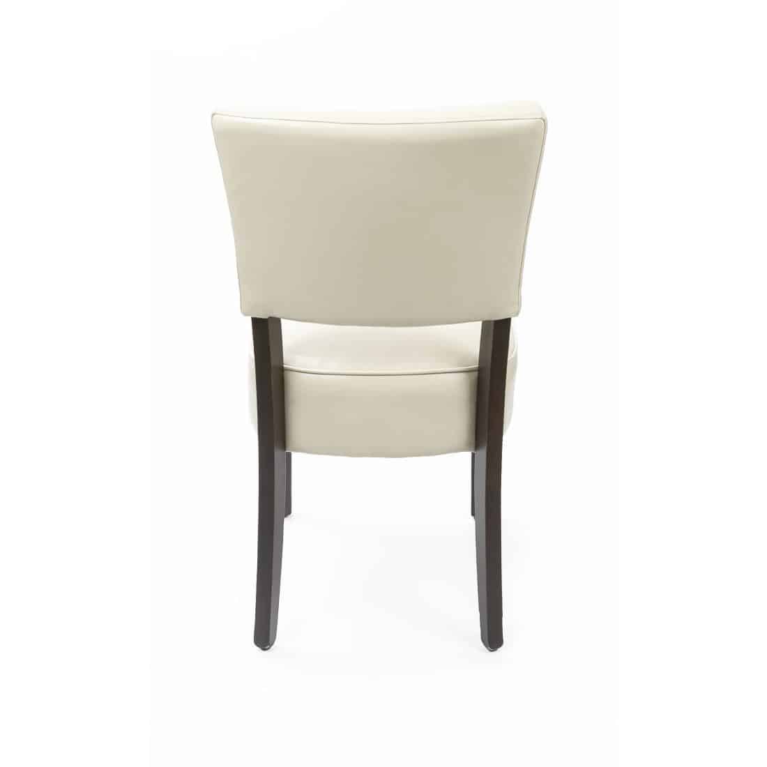 Bolero Chunky Faux Leather Chairs Cream (Pack of 2) - Image 4