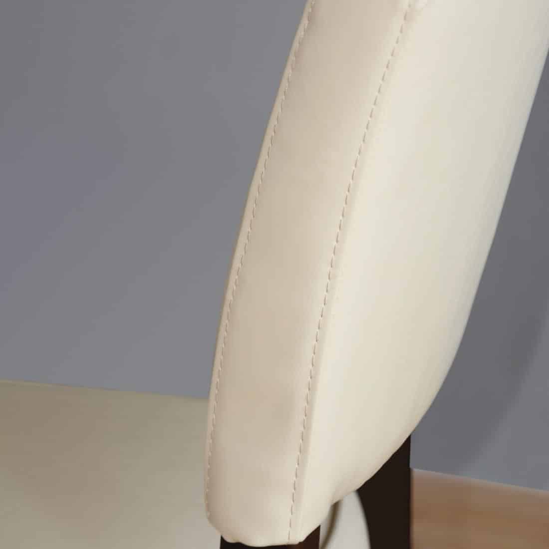 Bolero Chunky Faux Leather Chairs Cream (Pack of 2) - Image 6