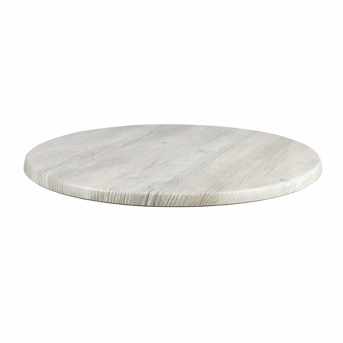 Werzalit Pre-drilled Round Table Top Ponderosa White 600mm - Image 3