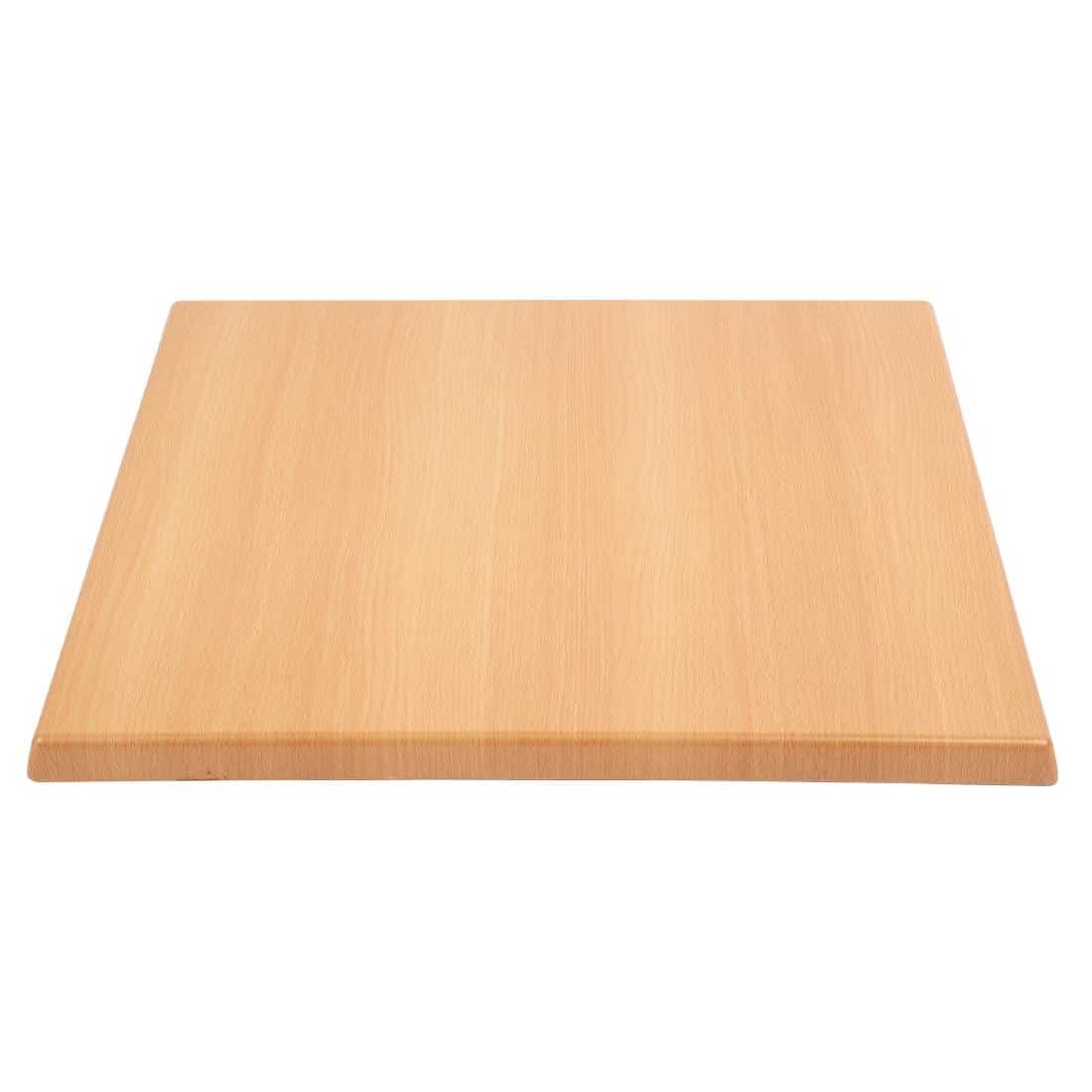 Bolero Pre-drilled Square Tabletop Beech Effect 600mm - Image 3