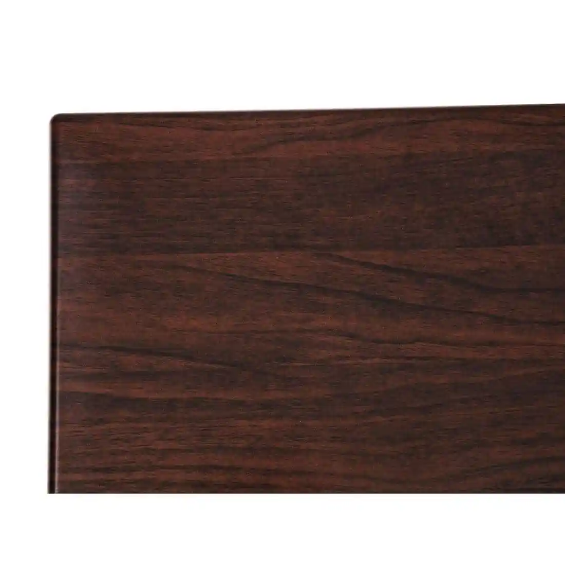 Bolero Pre-drilled Square Tabletop Dark Brown 600mm - Image 3