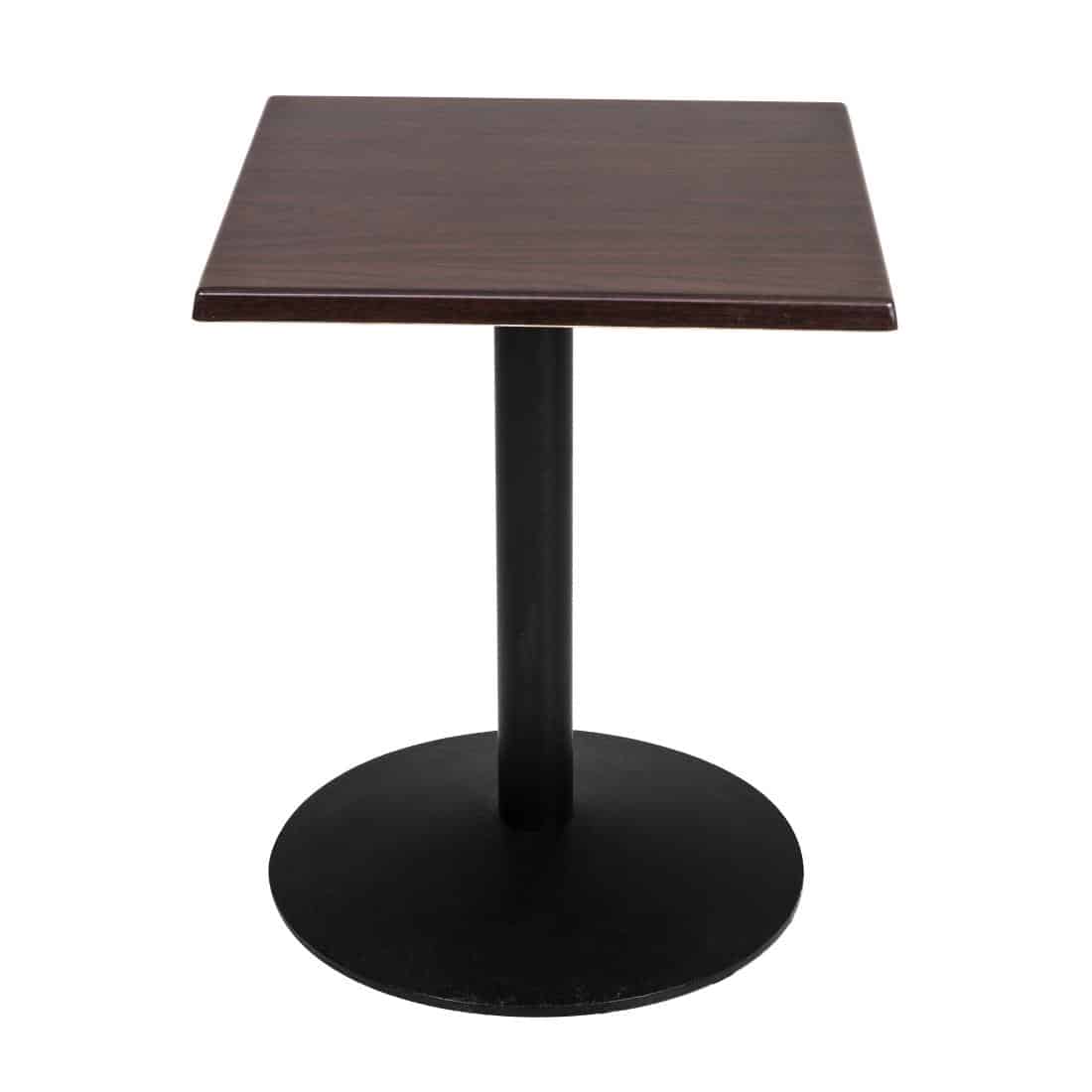 Bolero Pre-drilled Square Tabletop Dark Brown 600mm - Image 7