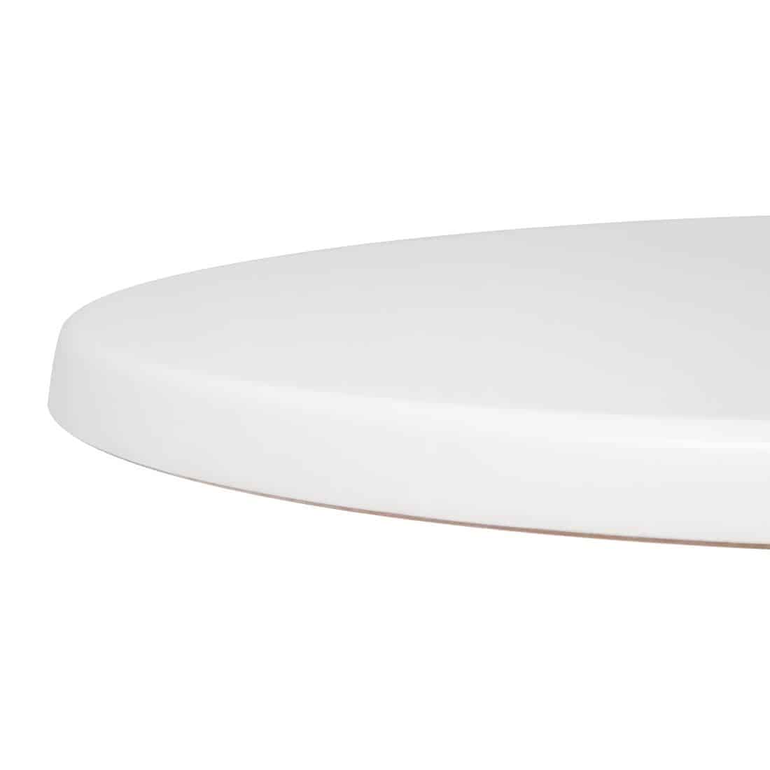 Bolero Pre-drilled Round Tabletop White 600mm - Image 4