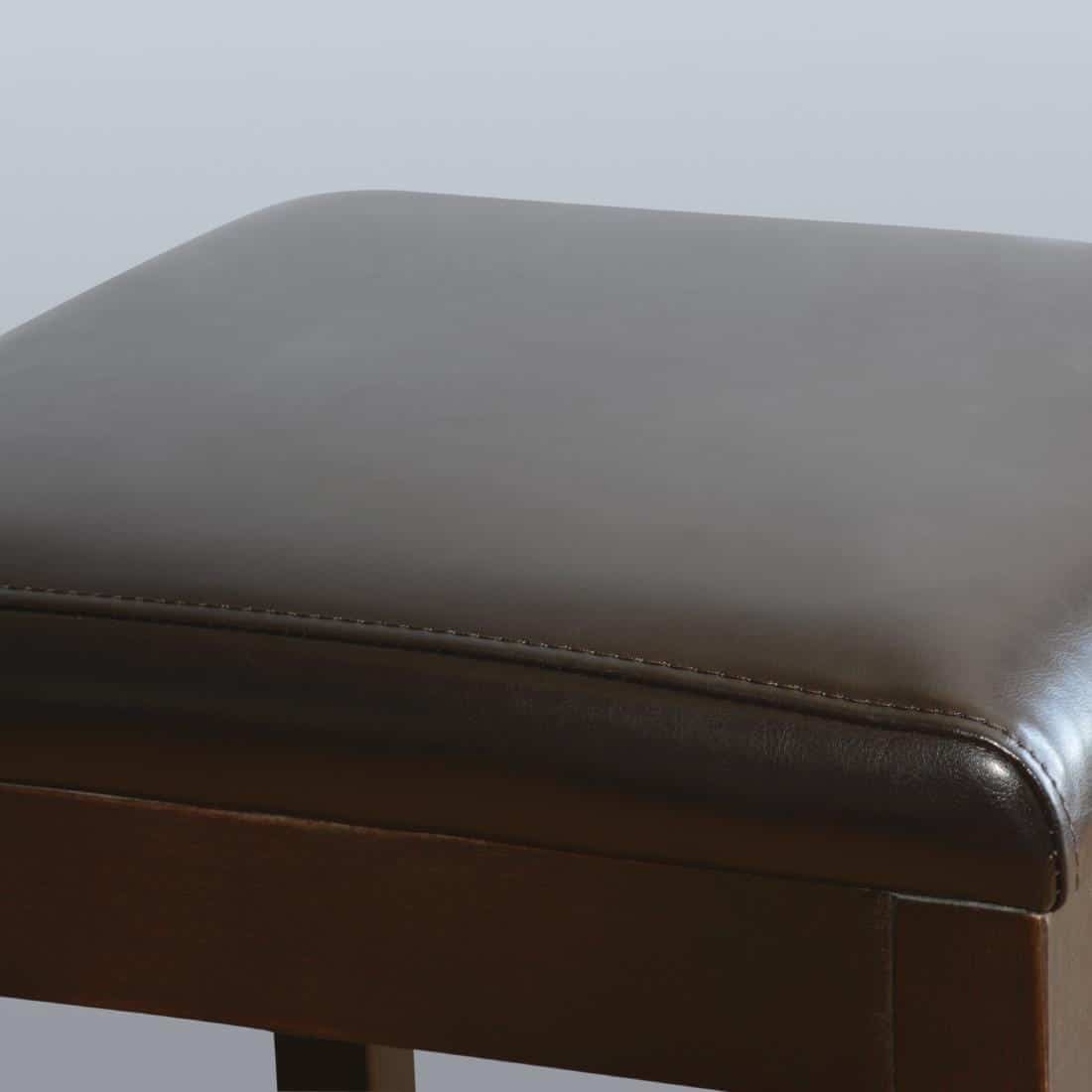Bolero Faux Leather High Bar Stools Dark Brown (Pack of 2) - Image 4