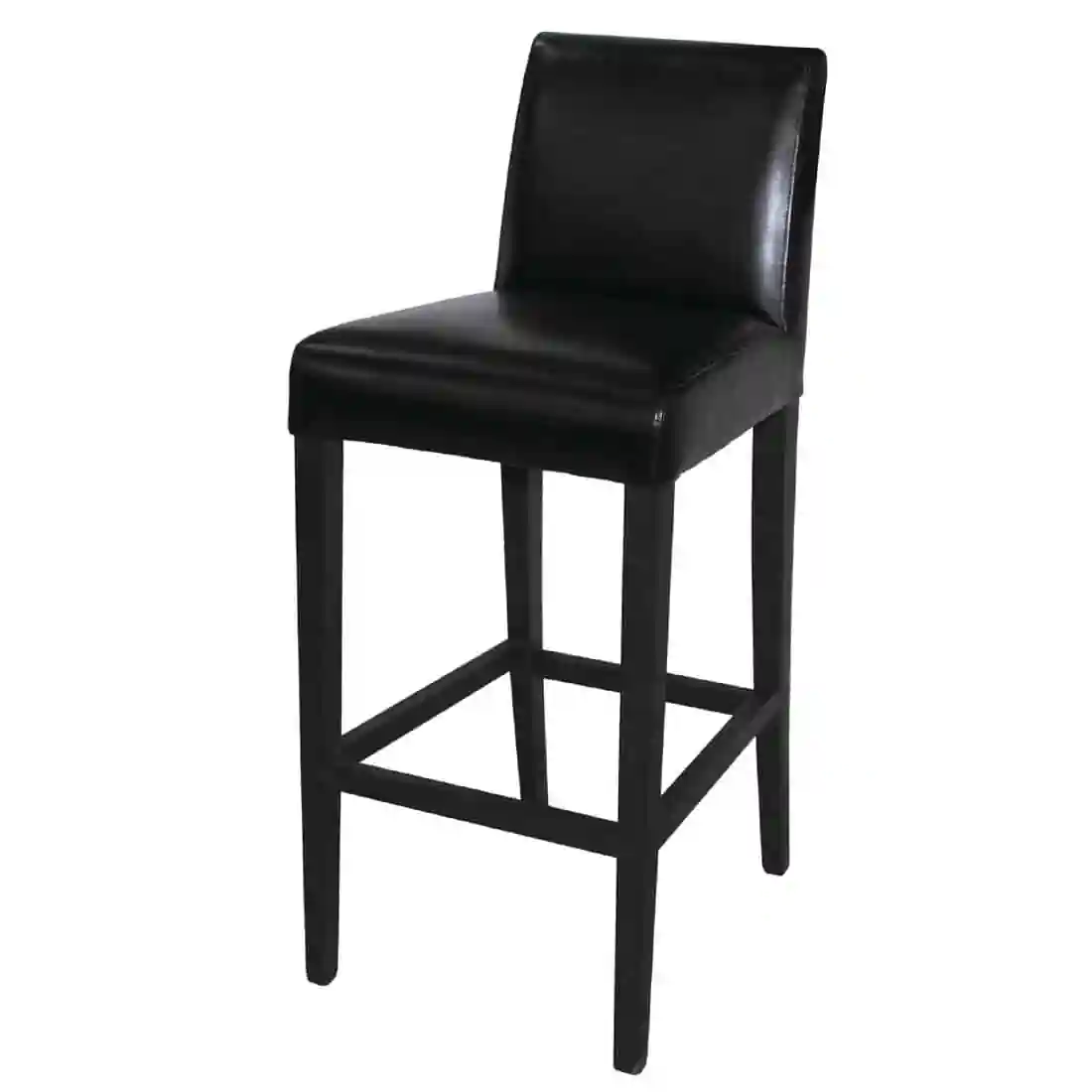 Bolero Faux Leather High Bar Stool Black - Image 1