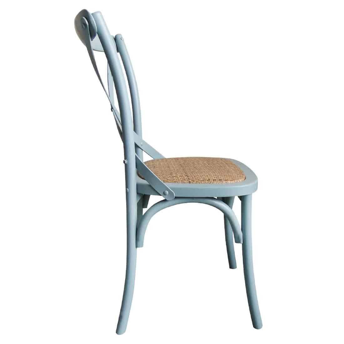 Bolero Blue Bentwood Chairs with Metal Cross Backrest (Pack of 2) - Image 11