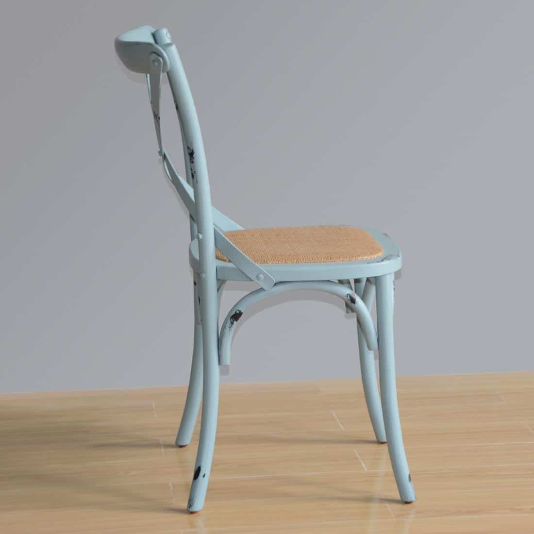 Bolero Blue Bentwood Chairs with Metal Cross Backrest (Pack of 2) - Image 15