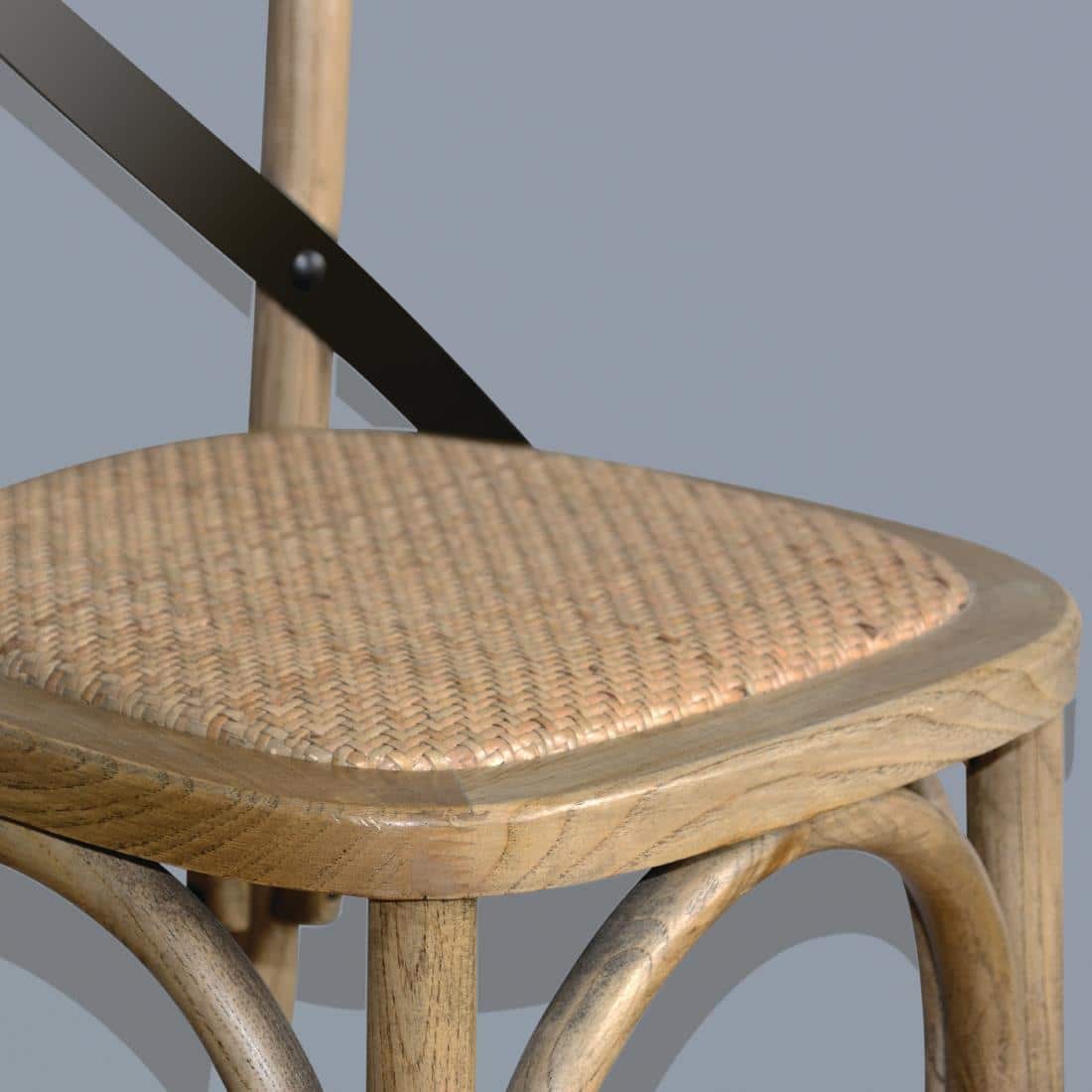 Bolero Wooden Barstool with Backrest - Image 7