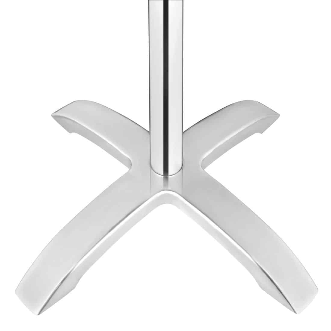 Bolero Brushed Aluminium Four Leg Table Base - Image 3