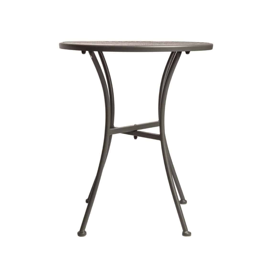 Bolero Round Steel Patterned Bistro Table Grey 600mm - Image 4