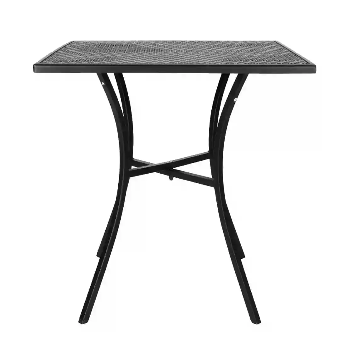 Bolero Black Steel Patterned Square Bistro Table 700mm - Image 2