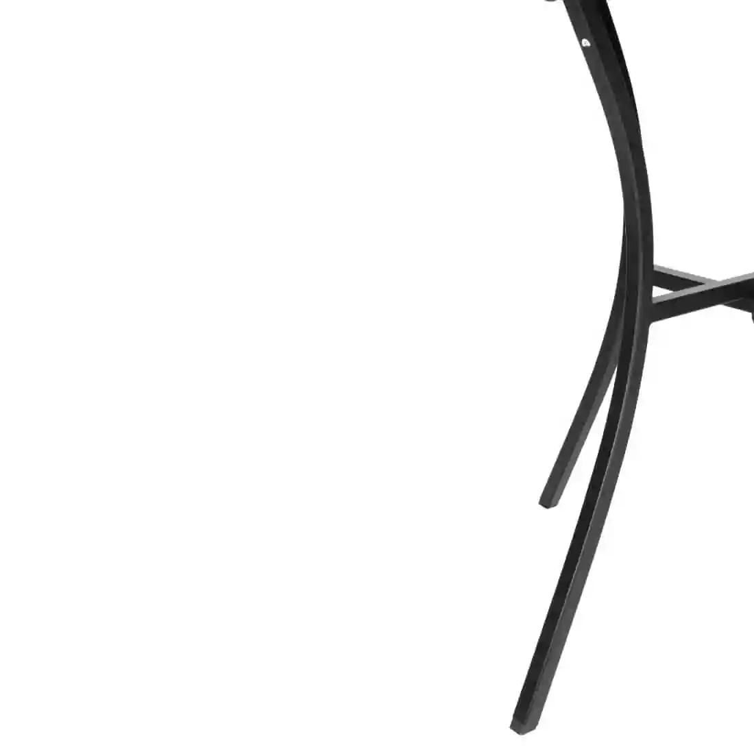 Bolero Black Steel Patterned Square Bistro Table 700mm - Image 4