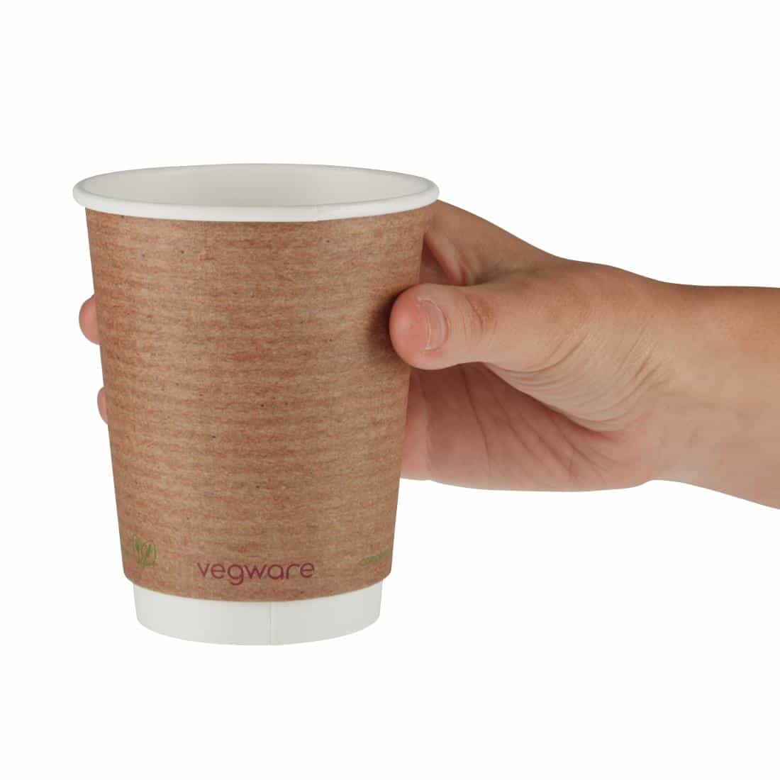 Vegware Compostable Coffee Cups Double Wall 340ml / 12oz (Pack of 500) - Image 4