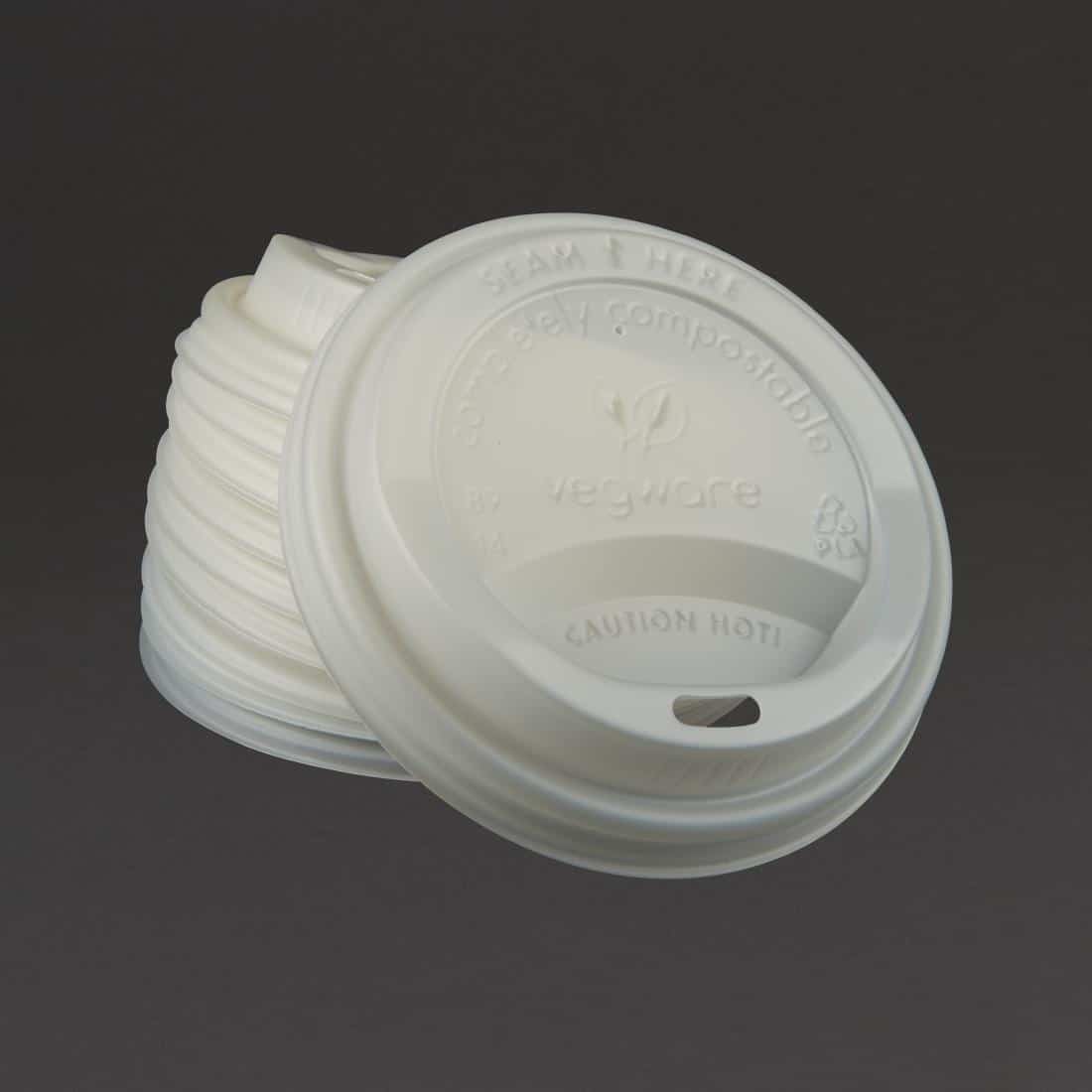 Vegware Compostable Coffee Cup Lids 340ml / 12oz and 455ml / 16oz (Pack of 1000) - Image 5