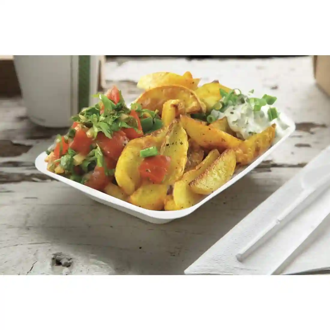 Vegware Compostable Bagasse Chip Trays 175mm (Pack of 500) - Image 5