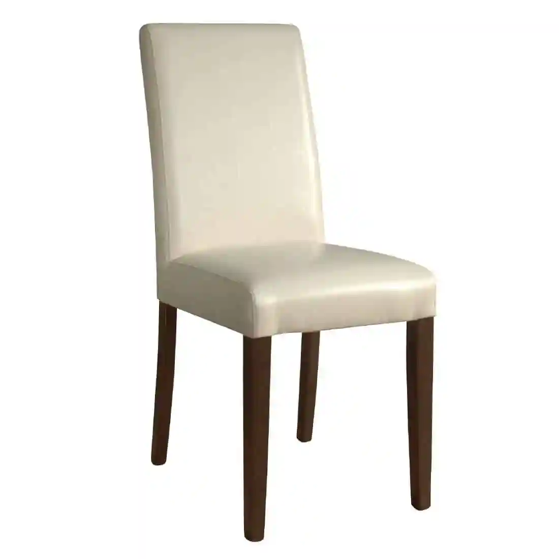 Bolero Faux Leather Dining Chairs Cream (Pack of 2) - Image 1