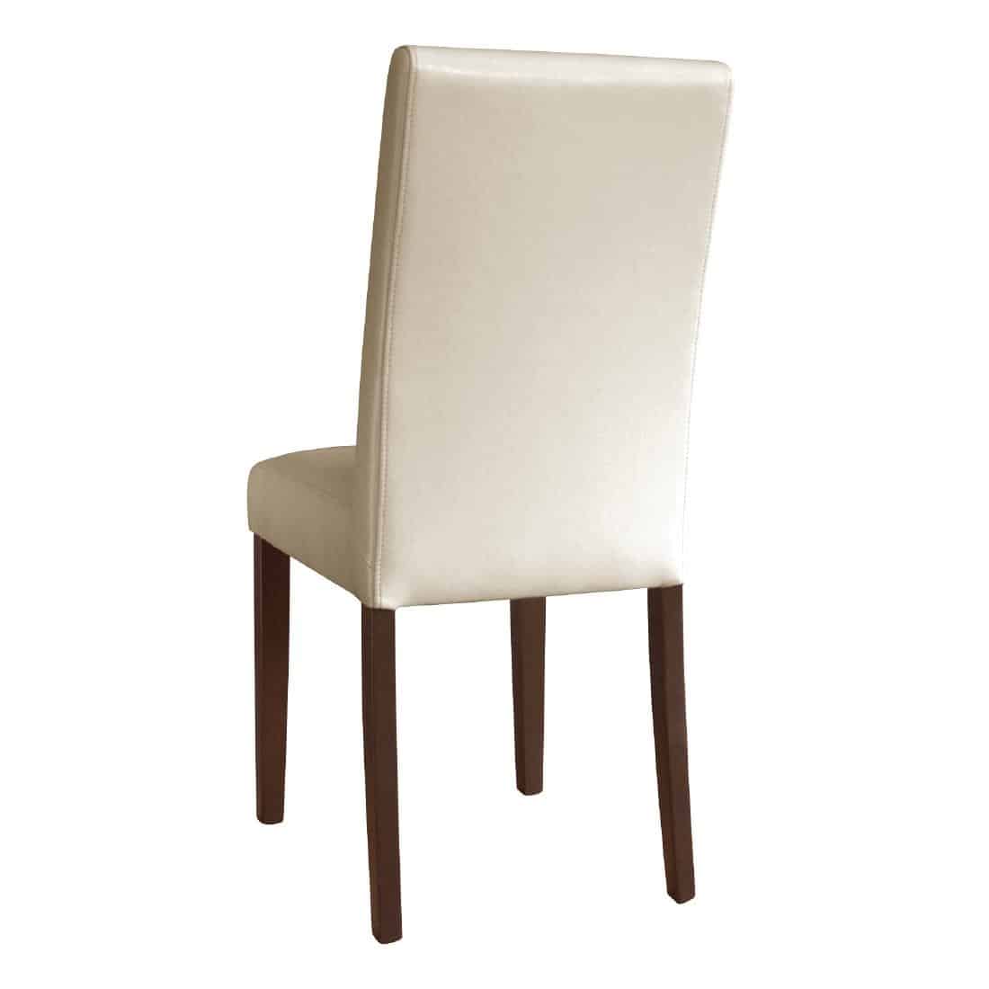 Bolero Faux Leather Dining Chairs Cream (Pack of 2) - Image 3