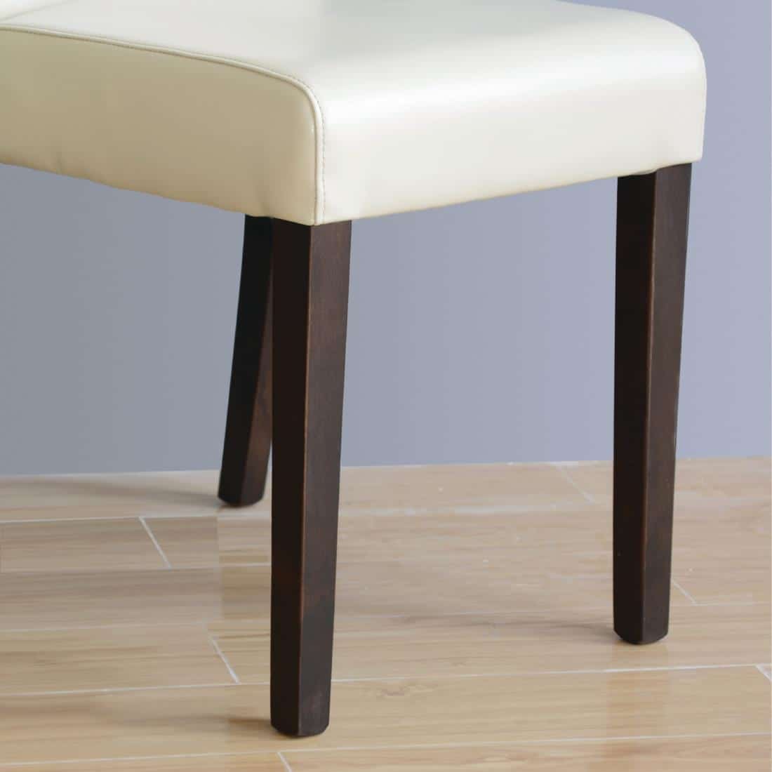 Bolero Faux Leather Dining Chairs Cream (Pack of 2) - Image 4