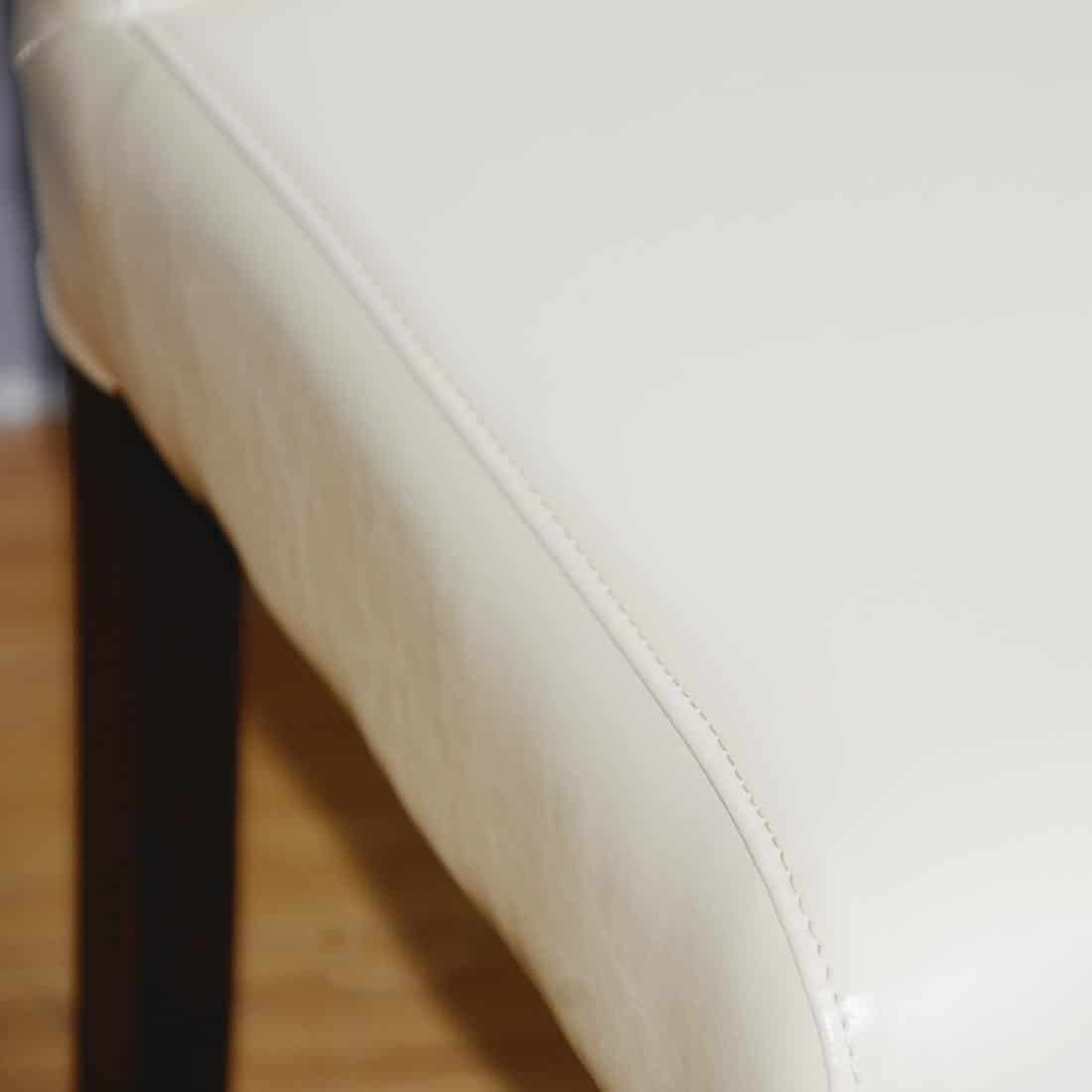 Bolero Faux Leather Dining Chairs Cream (Pack of 2) - Image 5
