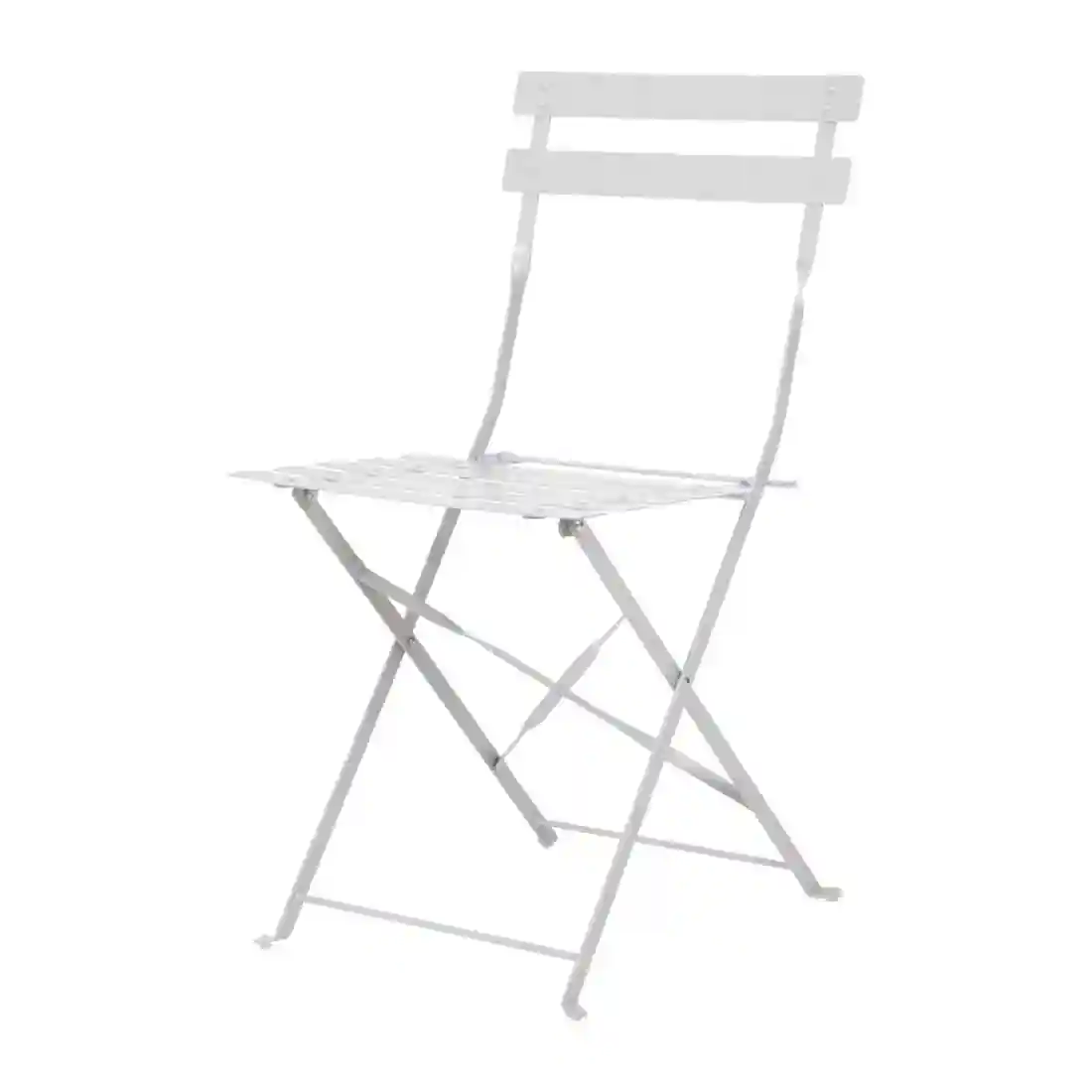 Bolero Perth Grey Pavement Style Steel Folding Chairs (Pack of 2) - Image 2