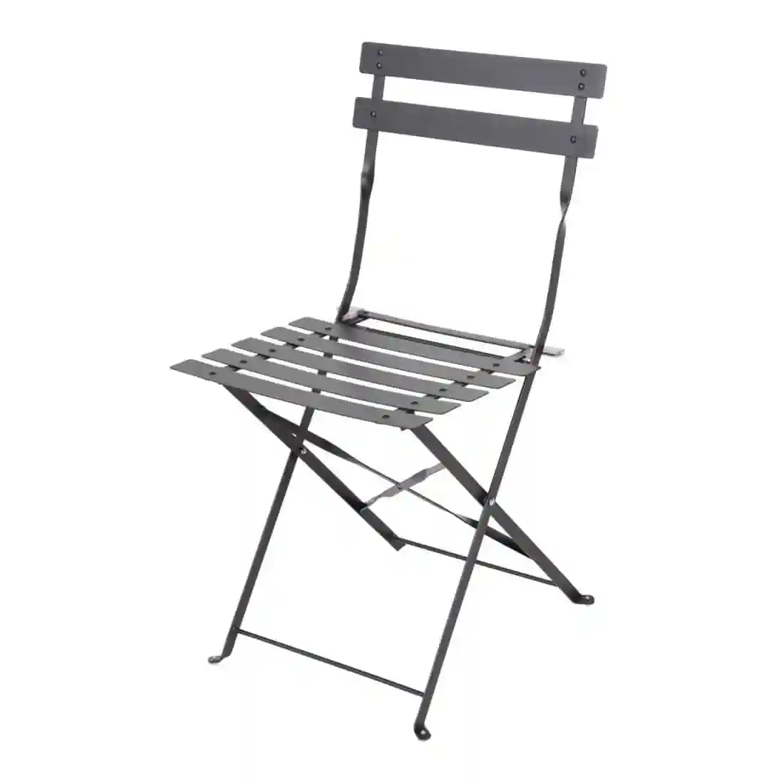 Bolero Perth Black Pavement Style Steel Folding Chairs (Pack of 2) - Image 3