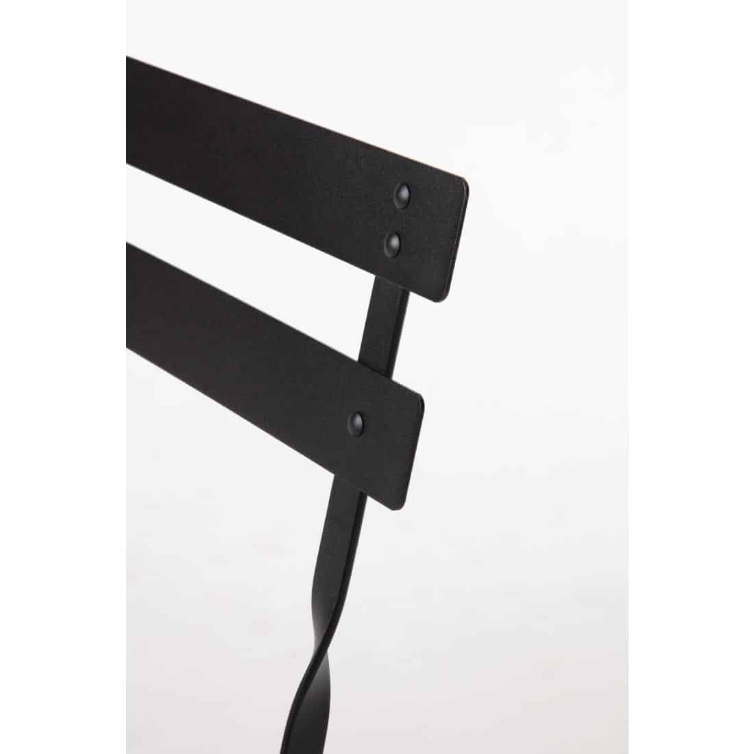 Bolero Perth Black Pavement Style Steel Folding Chairs (Pack of 2) - Image 5
