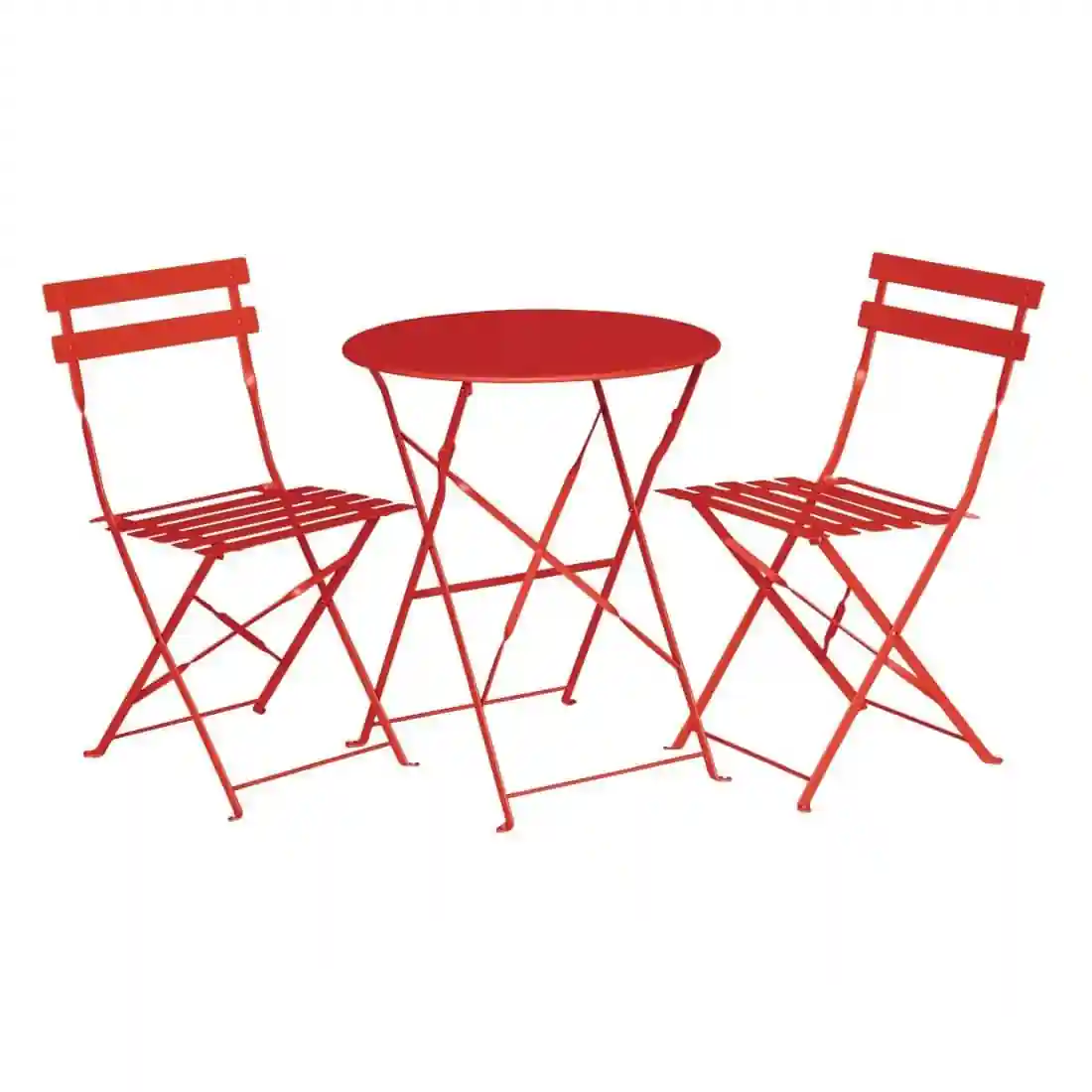 Bolero Perth Red Pavement Style Steel Folding Chairs (Pack 2) - Image 2
