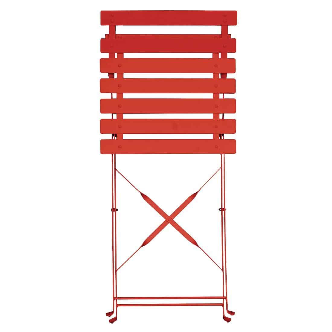 Bolero Perth Red Pavement Style Steel Folding Chairs (Pack 2) - Image 5