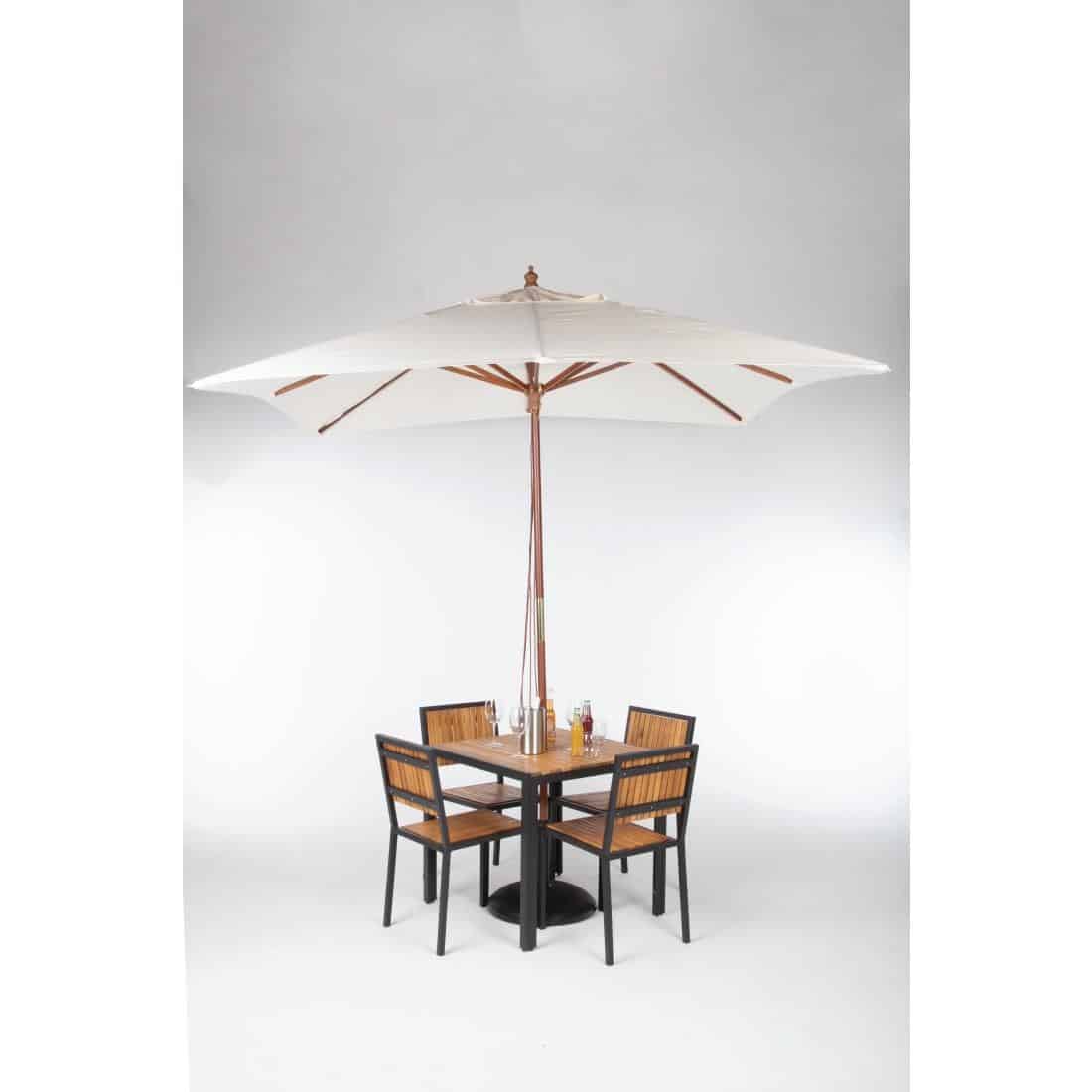 Bolero Square Pulley Parasol 2.5m Diameter Cream - Image 9