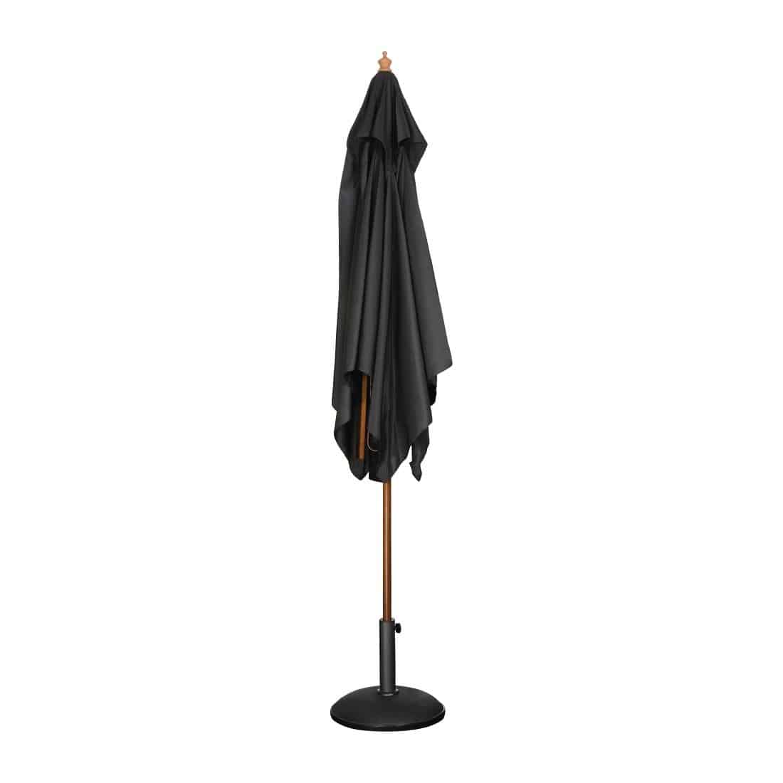 Bolero Square Double Pulley Parasol 2.5m Diameter Black - Image 3