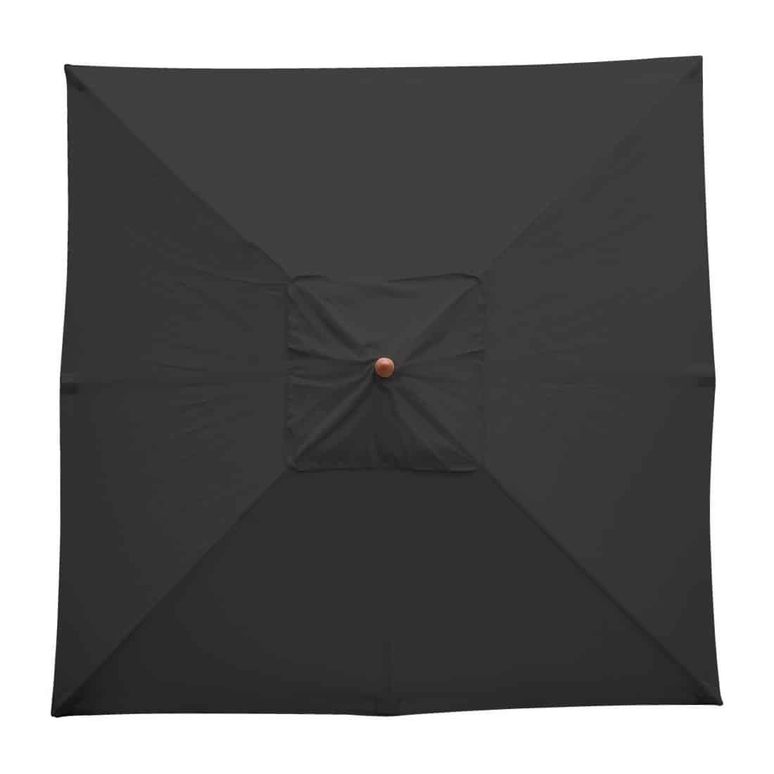 Bolero Square Double Pulley Parasol 2.5m Diameter Black - Image 6