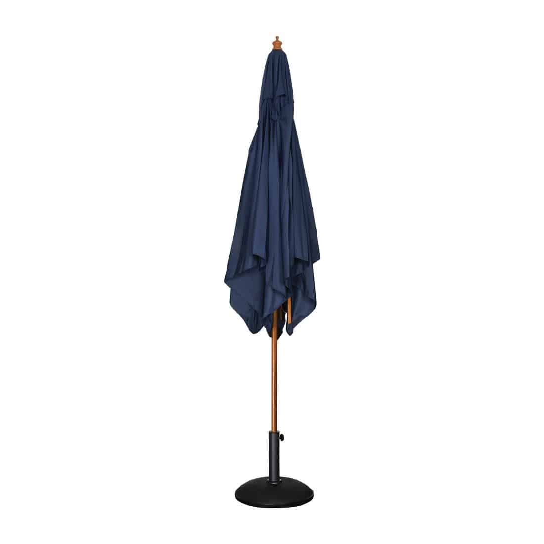 Bolero Square Double Pulley Parasol 2.5m Diameter Navy Blue - Image 2