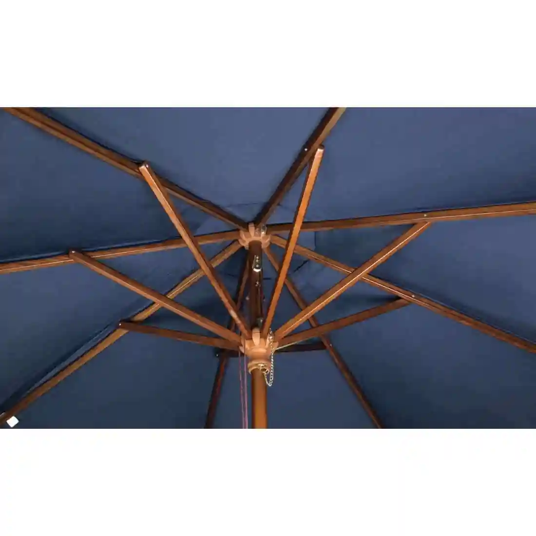 Bolero Square Double Pulley Parasol 2.5m Diameter Navy Blue - Image 3