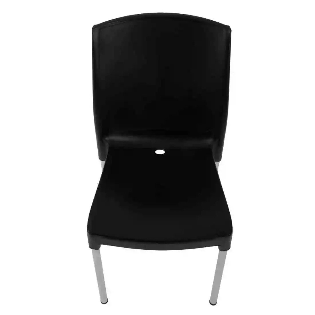 Stacking Bistro Side Chairs Black (Pack of 4) - Image 4