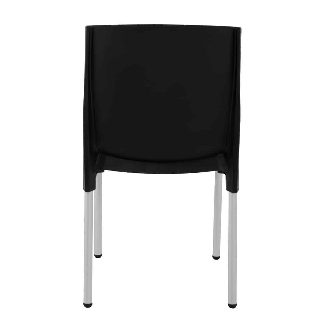 Stacking Bistro Side Chairs Black (Pack of 4) - Image 7