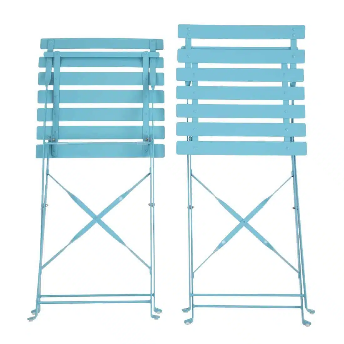 Bolero Perth Blue Pavement Style Steel Folding Chairs (Pack of 2) - Image 5