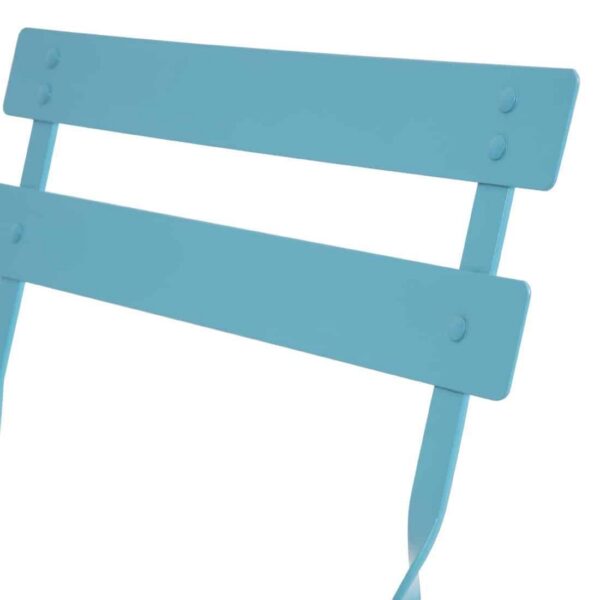 Bolero Perth Blue Pavement Style Steel Folding Chairs (Pack of 2) - Image 6