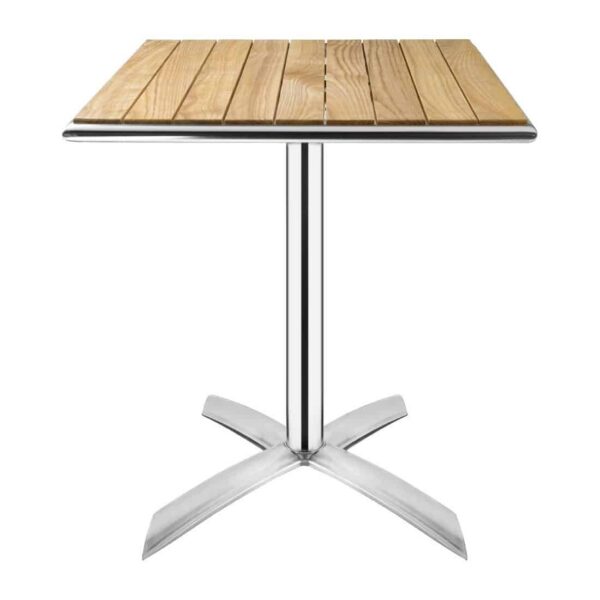 Bolero Ash Flip Top Square Bistro Table 600mm - Image 2