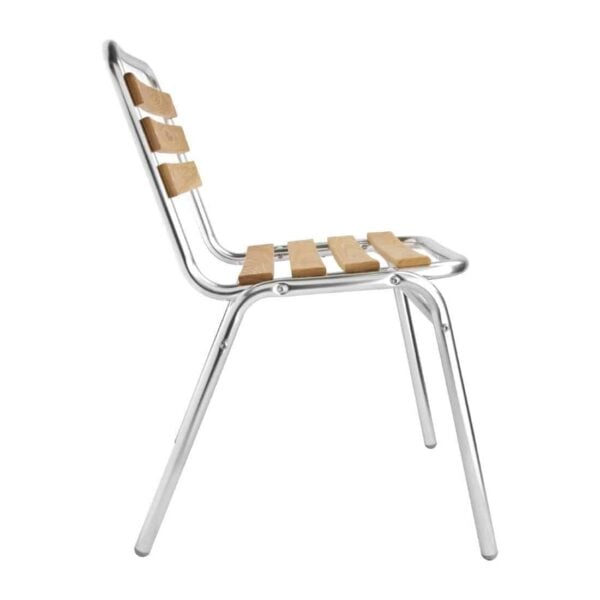 Bolero Aluminium & Ash Bistro Side Chairs (Pack of 4) - Image 3