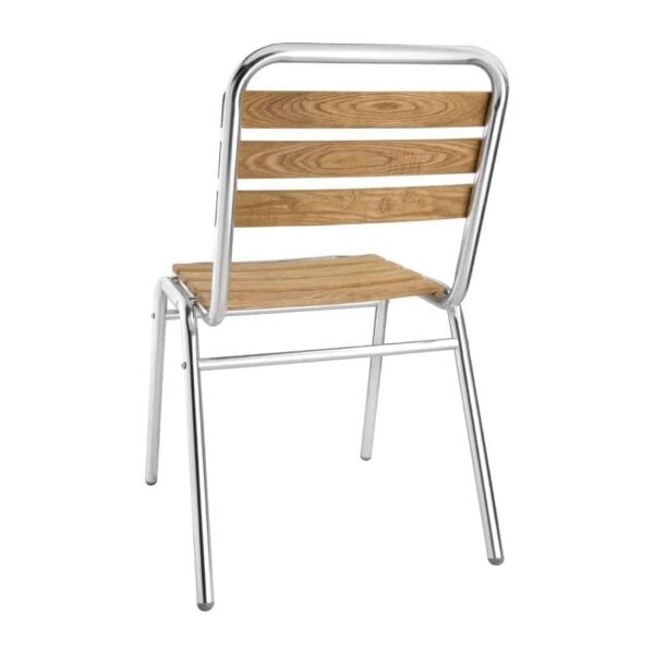 Bolero Aluminium & Ash Bistro Side Chairs (Pack of 4) - Image 4