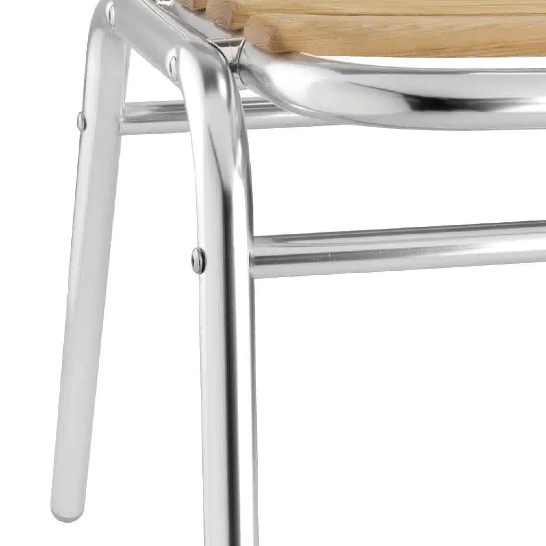 Bolero Aluminium & Ash Bistro Side Chairs (Pack of 4) - Image 7