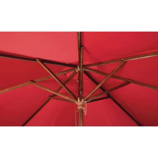 Bolero Round Parasol 2.5m Diameter Red - Image 4