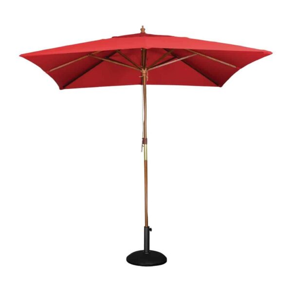 Bolero Square Parasol 2.5m Diameter Red - Image 2