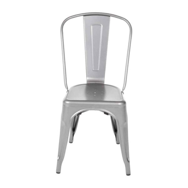 Bolero Bistro Steel Side Chairs Gun Metal Grey (Pack of 4) - Image 2