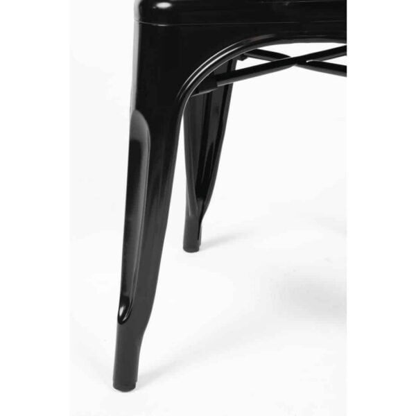 Bolero Bistro Steel Side Chairs Black (Pack of 4) - Image 5