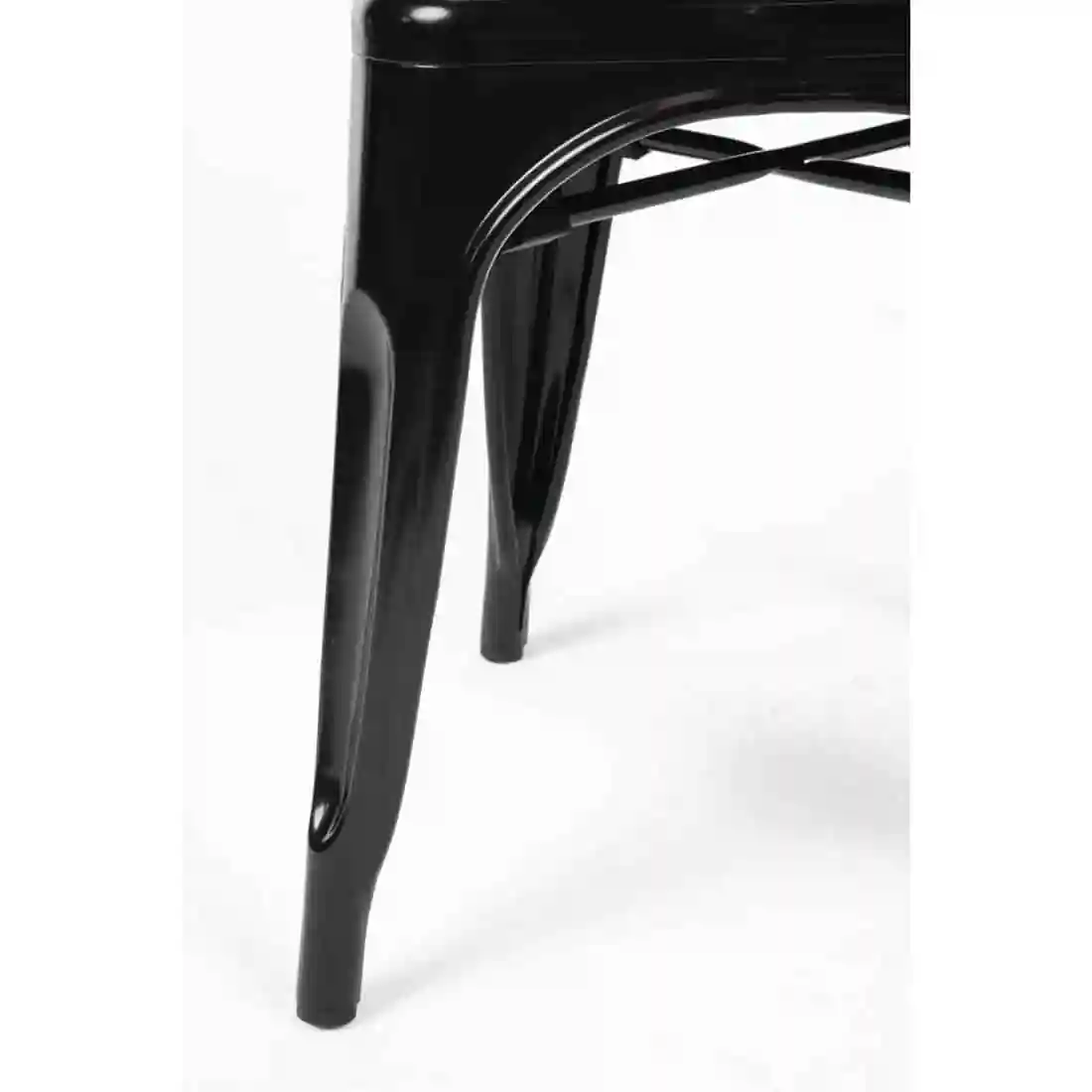 Bolero Bistro Steel Side Chairs Black (Pack of 4) - Image 4