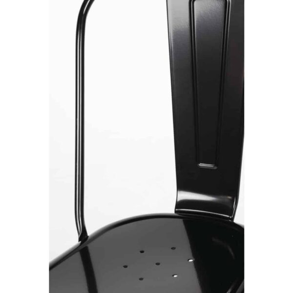Bolero Bistro Steel Side Chairs Black (Pack of 4) - Image 6