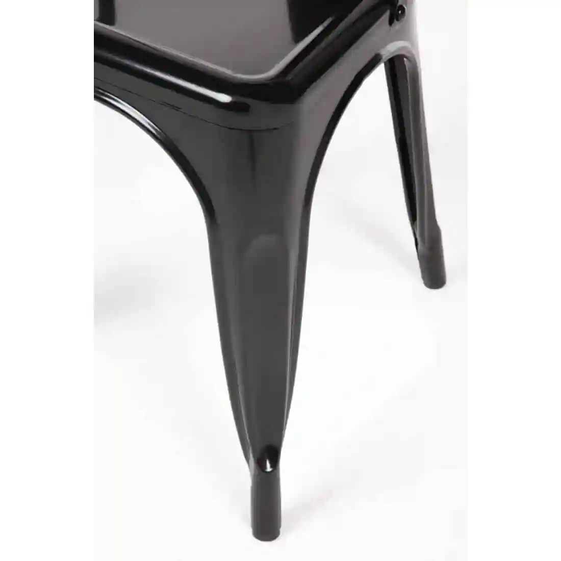 Bolero Bistro Steel Side Chairs Black (Pack of 4) - Image 6