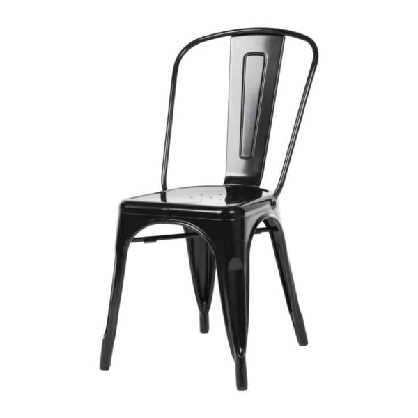 Bolero Bistro Steel Side Chairs Black (Pack of 4) - Image 12